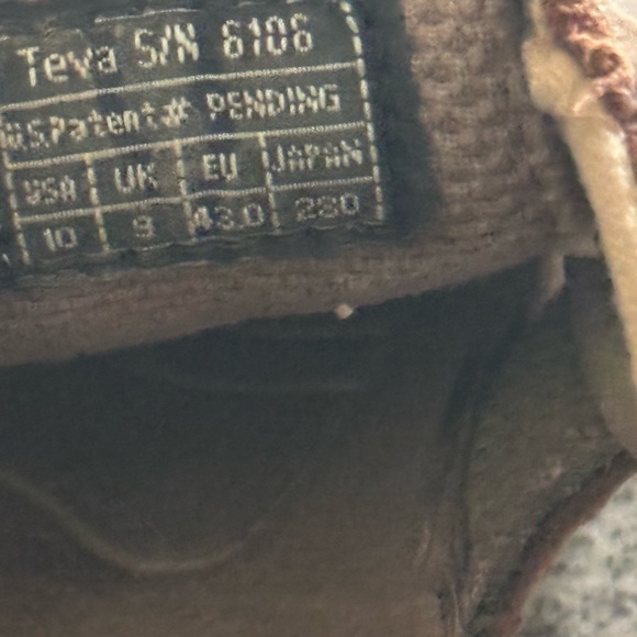 Teva leather sandals brown size 10 - Picture 2 of 6